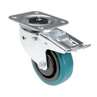 Adam Hall Swivel Castor 100 mm with petrol Wheel, brake and directional self-setting feature