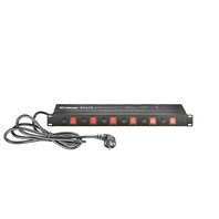 Adam Hall 19" power strip 6-way, individually switchable and protected