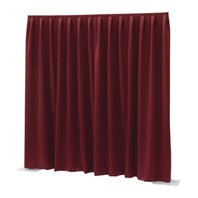 Showtec P&D curtain Dimout 300(h)x300cm(w) Pleated, Red