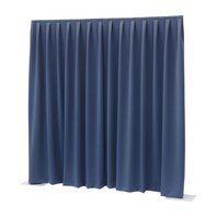 Showtec P&D curtain Dimout 300(h)x300cm(w) Pleated, Blue