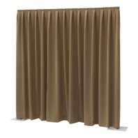 Showtec P&D curtain Dimout 300(h)x300cm(w) Pleated, Brown