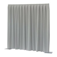 Showtec P&D curtain Dimout 300(h)x300cm(w) Pleated, Light grey