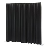 Showtec P&D curtain Dimout 400(h)x300cm(w) Pleated, Black