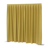 Showtec P&D curtain Dimout 400(h)x300cm(w) Pleated, Yellow