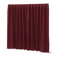 Showtec P&D curtain Dimout 400(h)x300cm(w) Pleated, Red