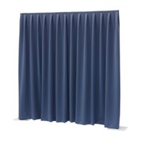 Showtec P&D curtain Dimout 400(h)x300cm(w) Pleated, Blue