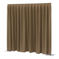 Showtec P&D curtain Dimout 400(h)x300cm(w) Pleated, Brown