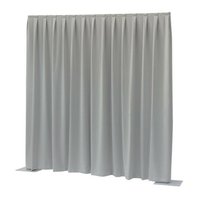 Showtec P&D curtain Dimout 400(h)x300cm(w) Pleated, Light grey