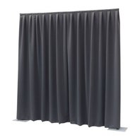 Showtec P&D curtain Dimout 400(h)x300cm(w) Pleated, Dark grey