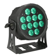 Cameo NEW FLAT PRO PAR CAN 12 - 12 x 10 W FLAT LED RGBWA PAR light in black housing