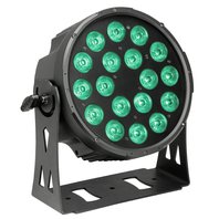 Cameo NEW FLAT PRO PAR CAN 18 - 18 x 10 W FLAT LED RGBWA PAR light in black housing